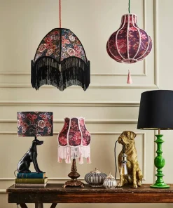 Highland Botanicals Set Of 2 Dog Lamps