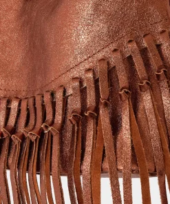 Jaipur Shimmer Leather Tassel Bag