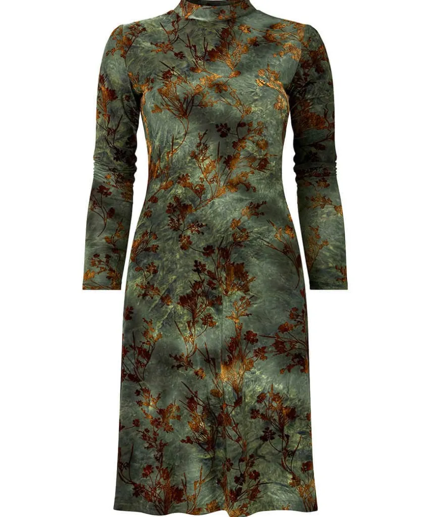 Jemima Flocked Jersey Dress