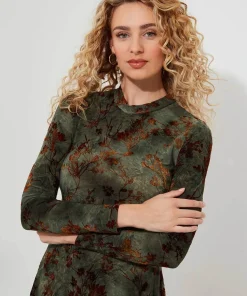 Jemima Flocked Jersey Dress