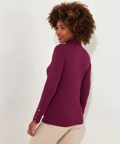 Jersey Roll Neck Top