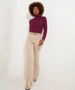Jersey Roll Neck Top