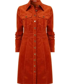 Josie Cord Button Through Dress