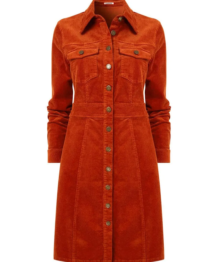 Josie Cord Button Through Dress