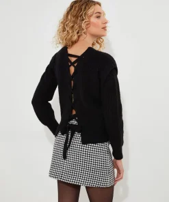 Lace Up Cardigan