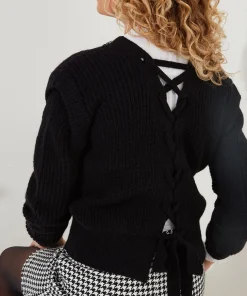 Lace Up Cardigan