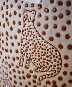 Lavish Leopard Ceramic Stool