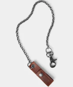 Leather Trim Belt Loop Chain