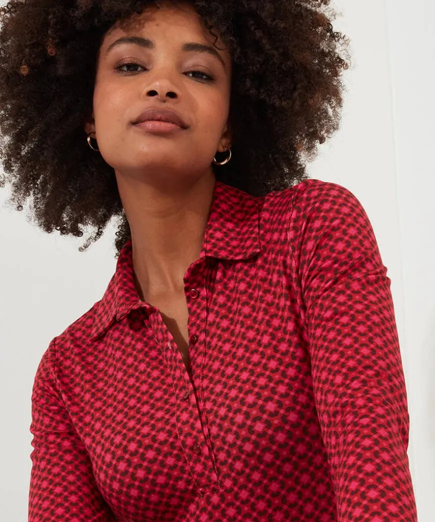 Lola Geo Jersey Print Top