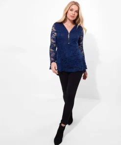 Loretta Lace Zip Top