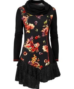 Lovely Lace Trim Jersey Tunic