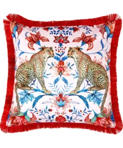 Luxe Leopard Floral Reversible Cushion