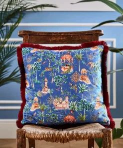 Luxe Leopard Floral Reversible Cushion