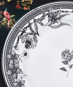 Magnificent Monochrome Floral Dinner Plates