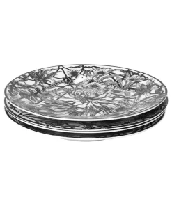 Magnificent Monochrome Floral Side Plates