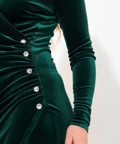 Make A Statement Velour Dress