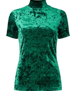 Marcie Velour Short Sleeved Top