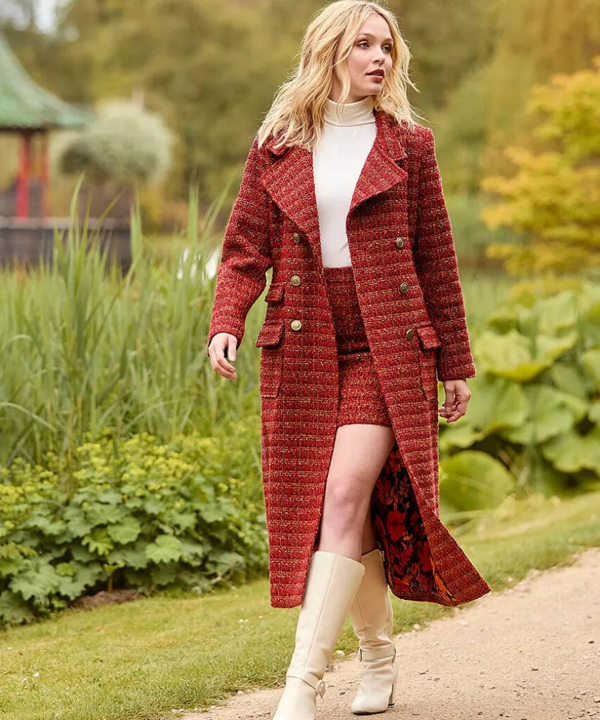 Maya Tweed Maxi Coat