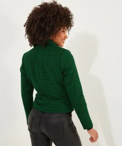 Meg Dogstooth Biker Jacket