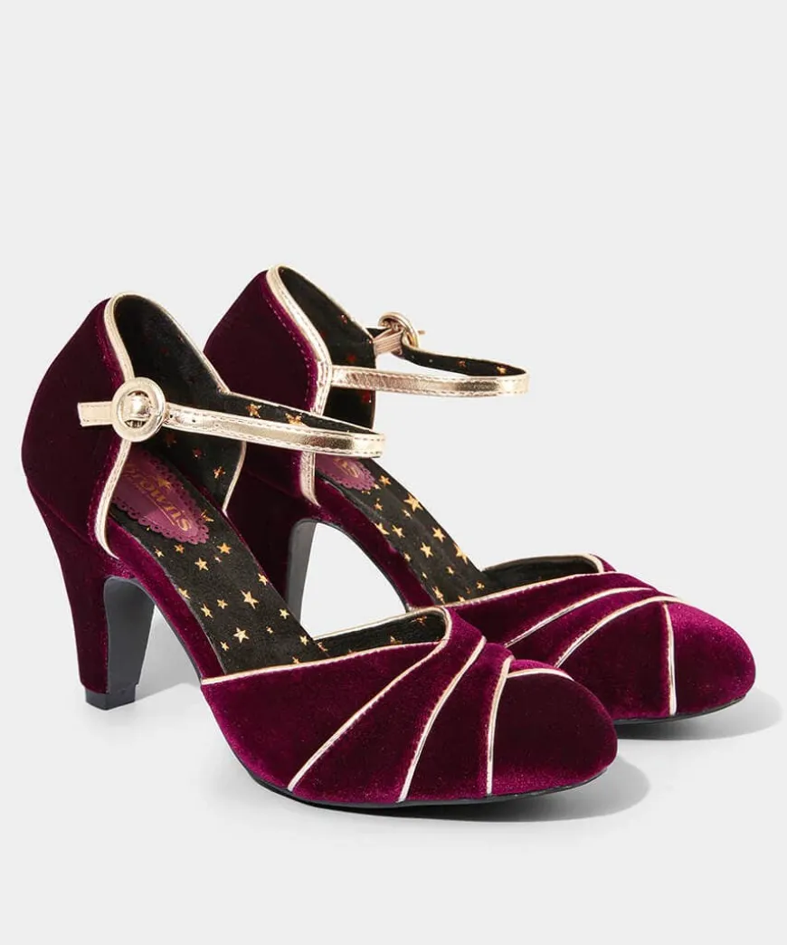 Midnight Hour Velvet Deco Shoes