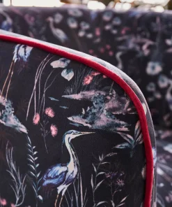 Nouveau Herons Velvet Chair