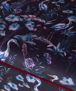 Nouveau Herons Velvet Storage Footstool