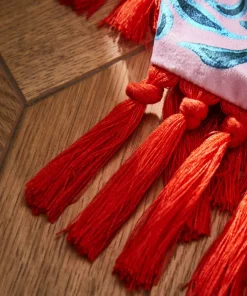 Ornate Elephant Reversible Tassel Throw