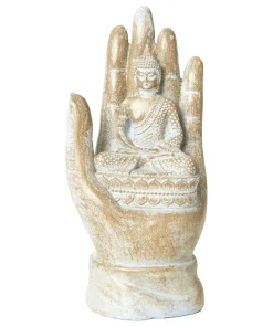 Peaceful Palm Meditating Buddha Figurine