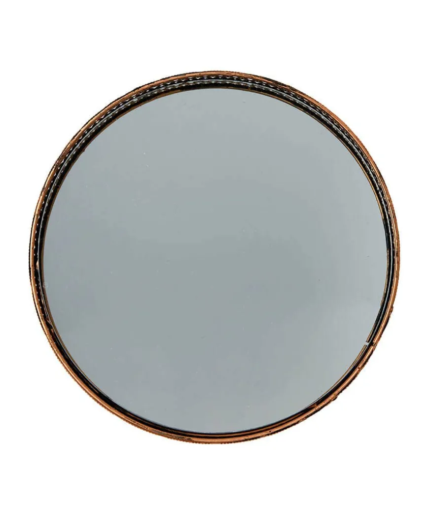 Portobello Round Brass Mirror Tray