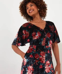 Radiant Rose Velour Dress
