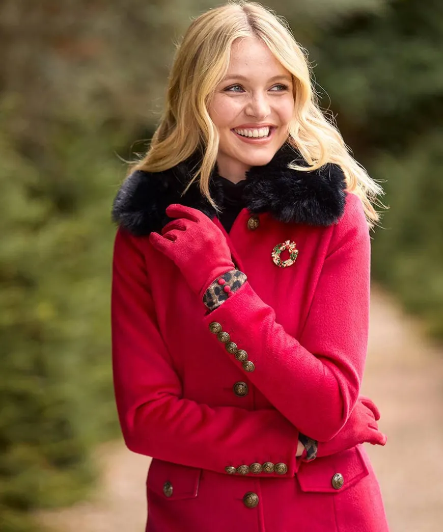 Red And Racy Vintage Style Gloves