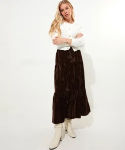 Remarkable Velour Tiered Skirt