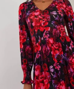 Romantic Florals Jersey Dress