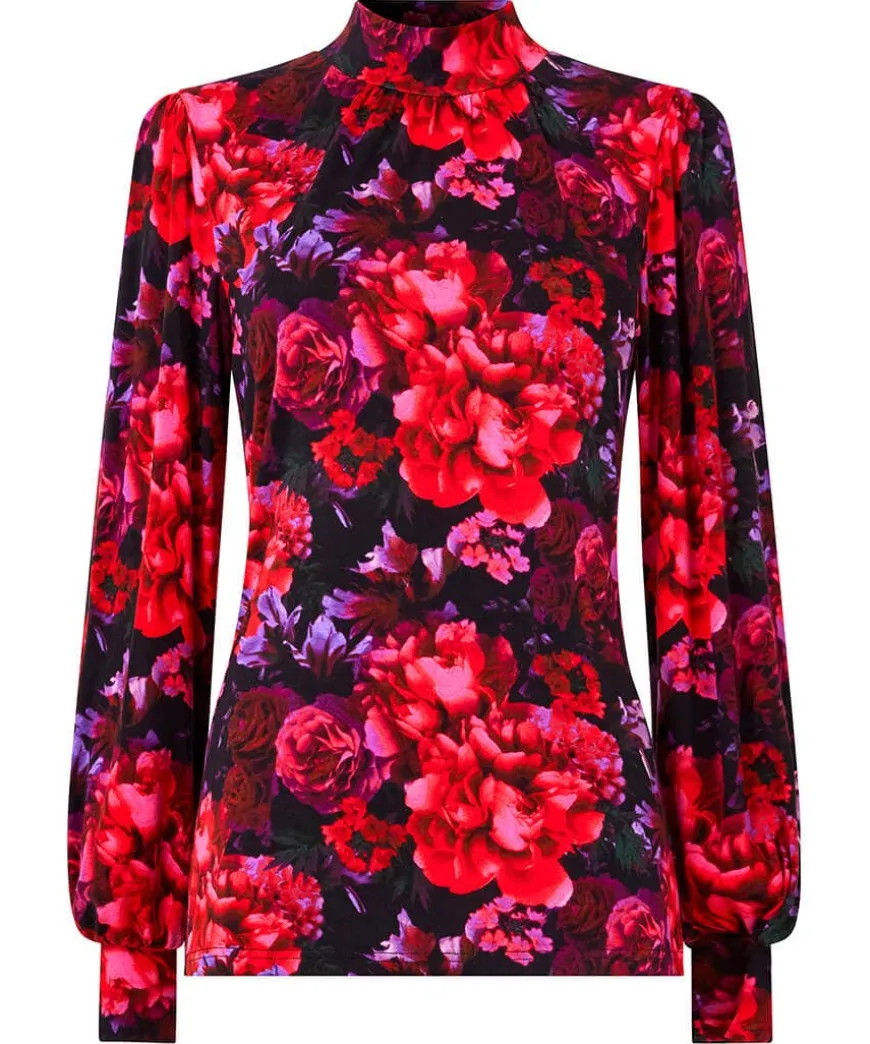 Romantic Florals Jersey Print Top