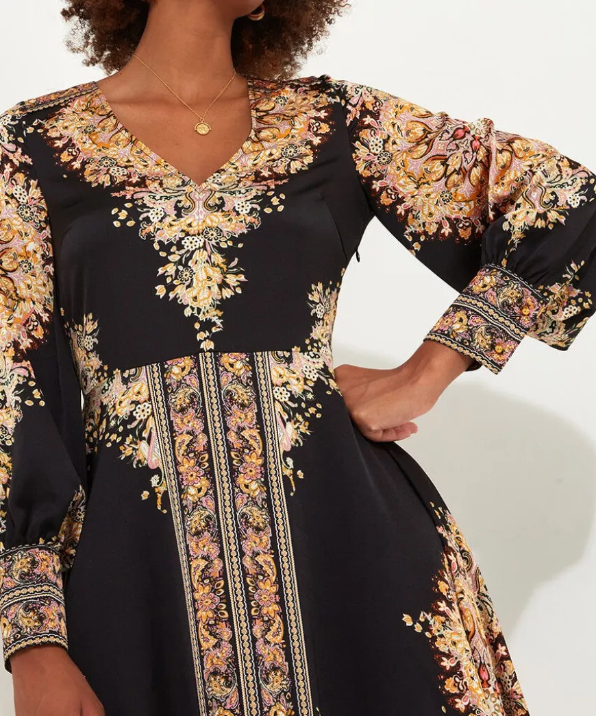 Savannah Scarf Print Dress