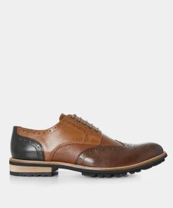 Savile Mixed Leather Brogues
