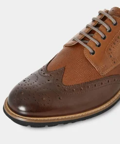 Savile Mixed Leather Brogues
