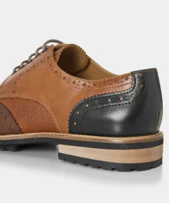 Savile Mixed Leather Brogues