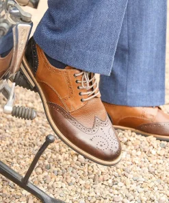 Savile Mixed Leather Brogues
