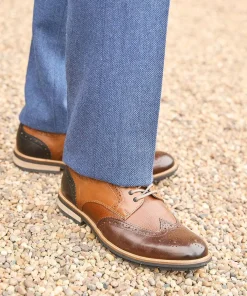 Savile Mixed Leather Brogues