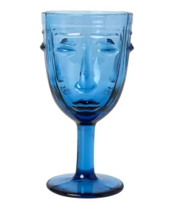 Set Of 6 Deco Face Wine Glasses