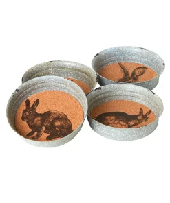 Set Of 4 Heritage Hare Coasters
