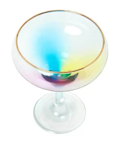 Set Of 6 Suave Rainbow Champagne Coupes