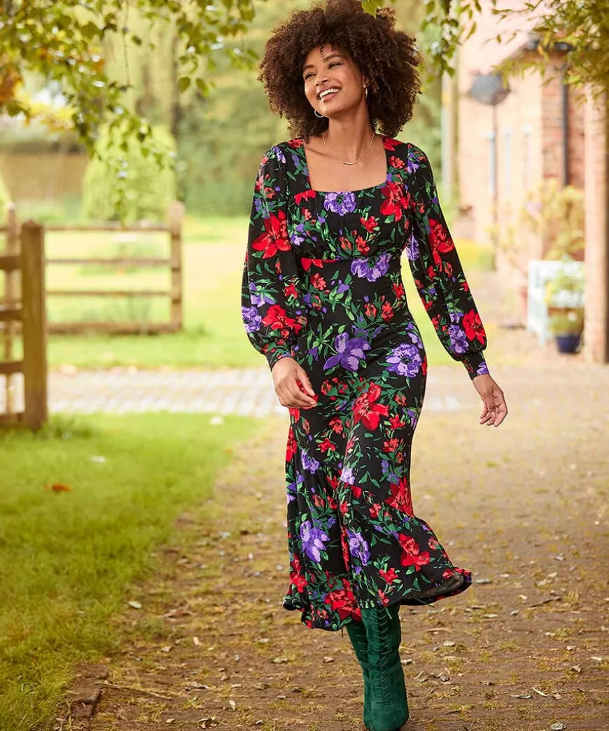 Shona Floral Jersey Dress