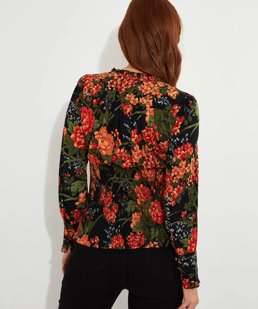 Simon's Vintage Printed Blouse