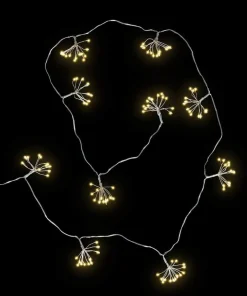 Sparkling Silver Starburst Fairy Lights