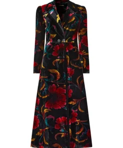 Statement Boutique Printed Velvet Coat