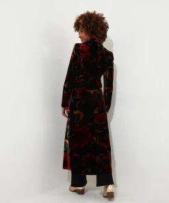 Statement Boutique Printed Velvet Coat