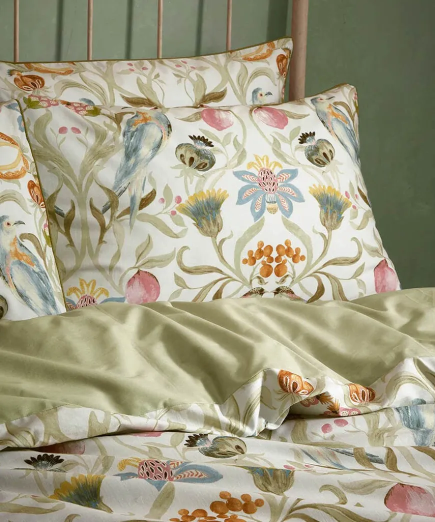 Stone Song Bird 100% Cotton Sateen Duvet Set