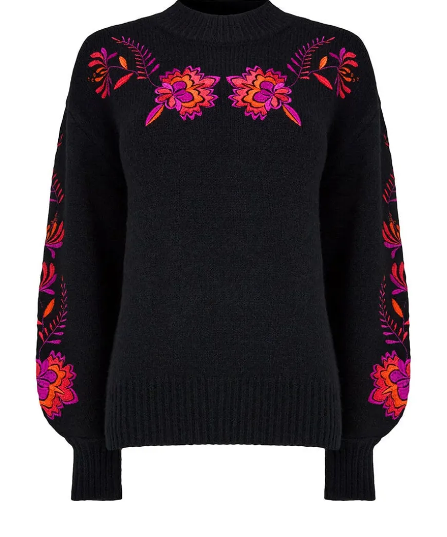 Stunning Florals Embroidered Jumper